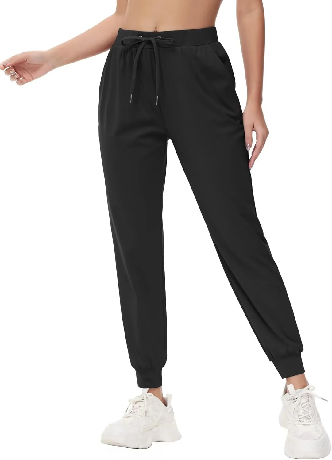Yundobop Women's Joggers Pants Running Sweatpants with Pockets Drawstring Athletic Tapered Pants for Lounge,Yoga