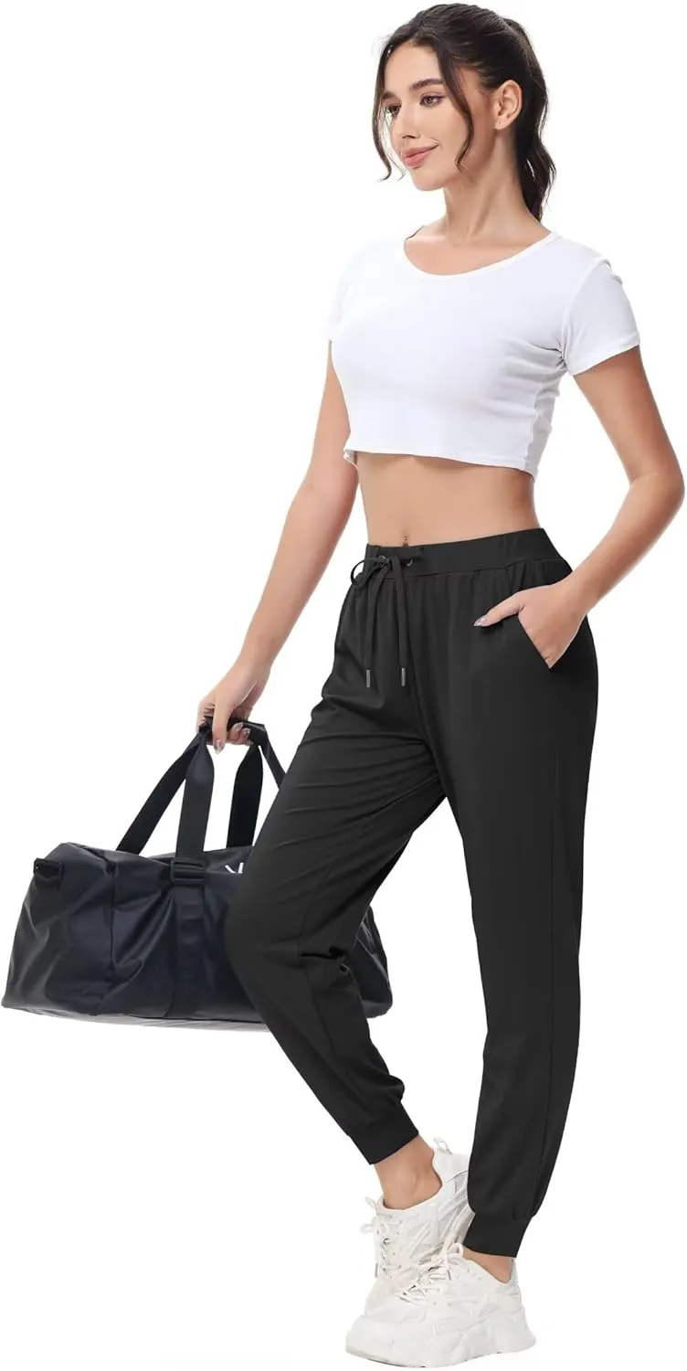 Yundobop Women's Joggers Pants Running Sweatpants with Pockets Drawstring Athletic Tapered Pants for Lounge,Yoga