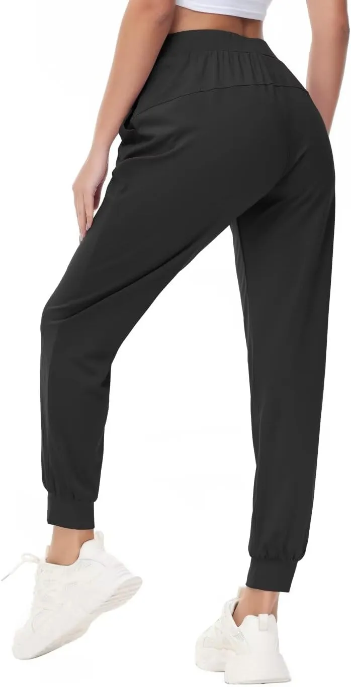 Yundobop Women's Joggers Pants Running Sweatpants with Pockets Drawstring Athletic Tapered Pants for Lounge,Yoga