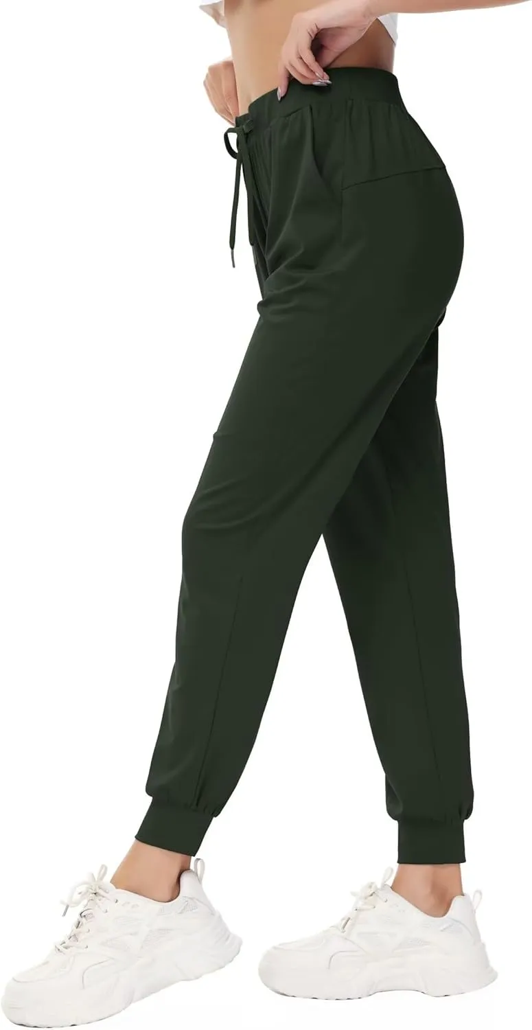 Yundobop Women's Joggers Pants Running Sweatpants with Pockets Drawstring Athletic Tapered Pants for Lounge,Yoga