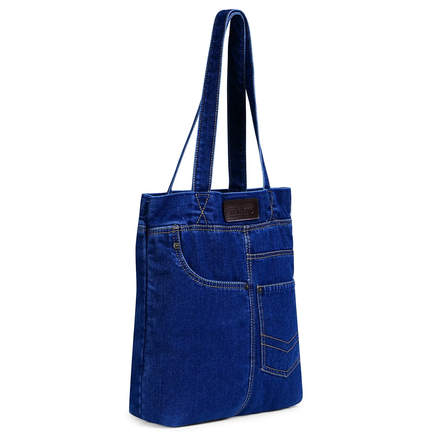 Zainto Denim Tote shopping bag for women