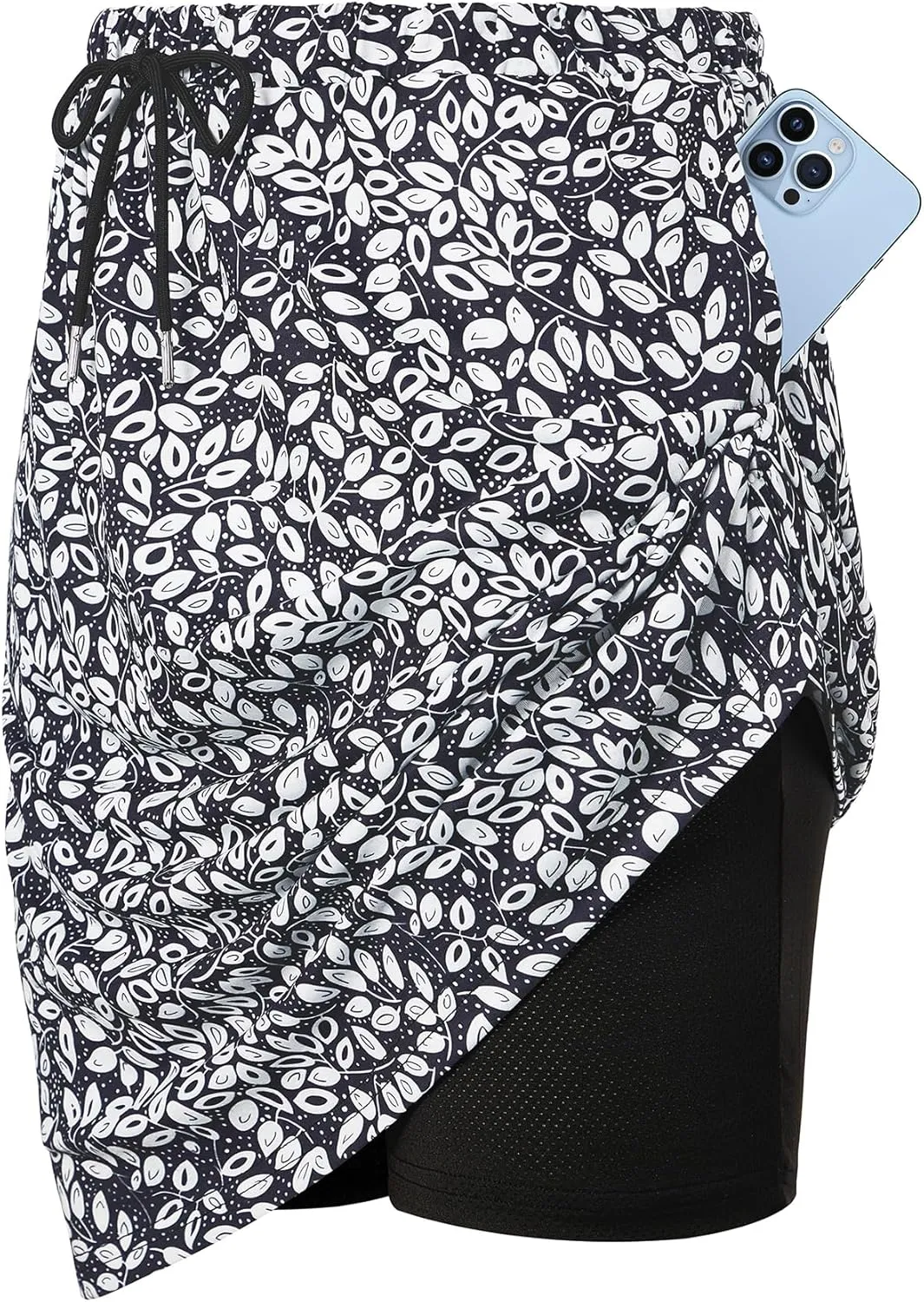 Zando Tennis Skirts for Women with Pockets Athletic Knee Length Golf Casual Skorts Shorts Sports Drawstring Waist Skirt