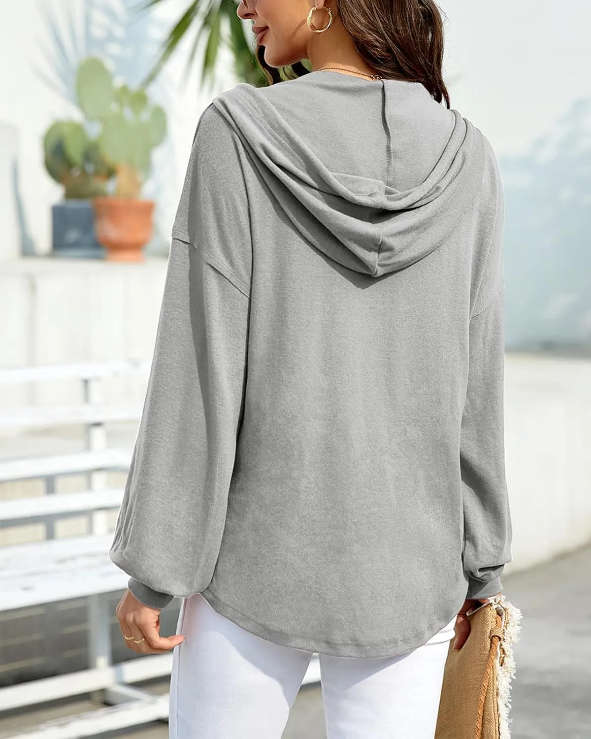 Zatanaroni Womens Zip Up Hoodies Loose fit Sweatshirt Casual Long Sleeve Shirts for Women Pullover Tops With Pocket