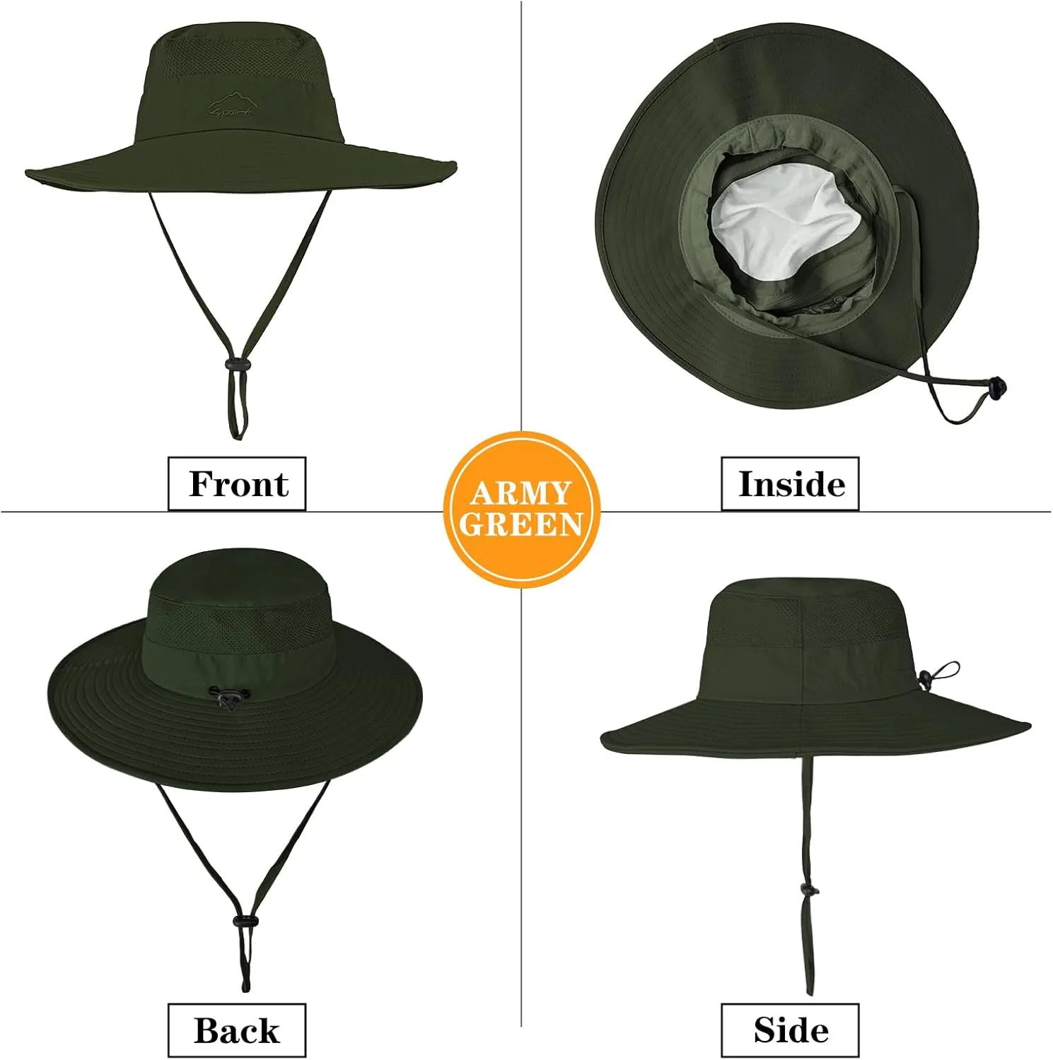 ZOORON Sun Hats for Men Women UPF 50  Bucket Hat UV Protection Boonie Hat for Fishing Hiking Garden Safari Beach