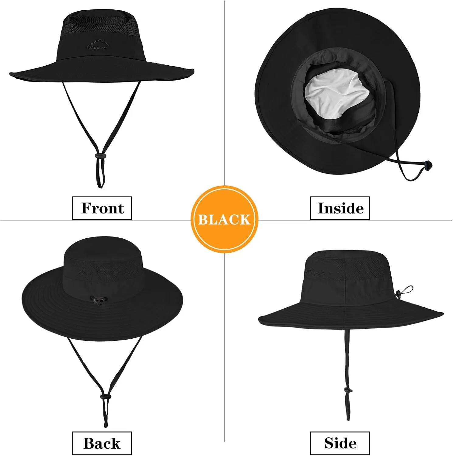 ZOORON Sun Hats for Men Women UPF 50  Bucket Hat UV Protection Boonie Hat for Fishing Hiking Garden Safari Beach