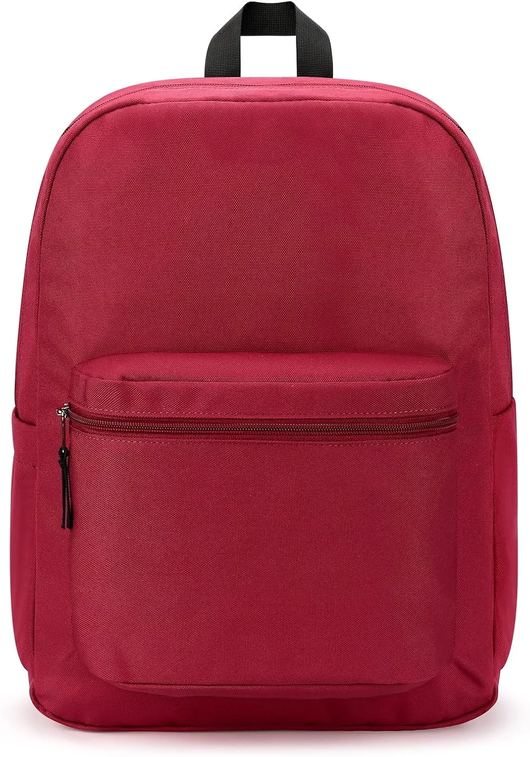 ZORFIN Simple Backpack for School Work Travel: Lightweight Bookbag for Girls and Boys - Water Resistant Backpacks for Men and Women - Russet Red