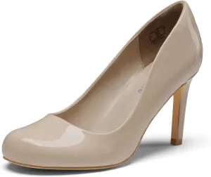 ZURIN Women's Round Toe Stiletto Heels Closed Toe Heels Comfortable Dress Pumps Shoes for Wedding Work Office Business 3 inch
